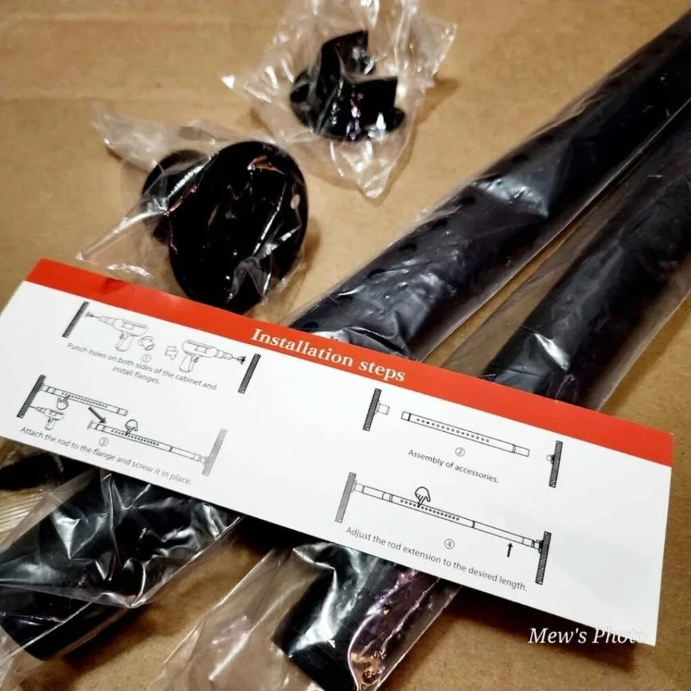 Closet Rods for Hanging Clothes, heavy Duty Closet Rod 17-39 Inch